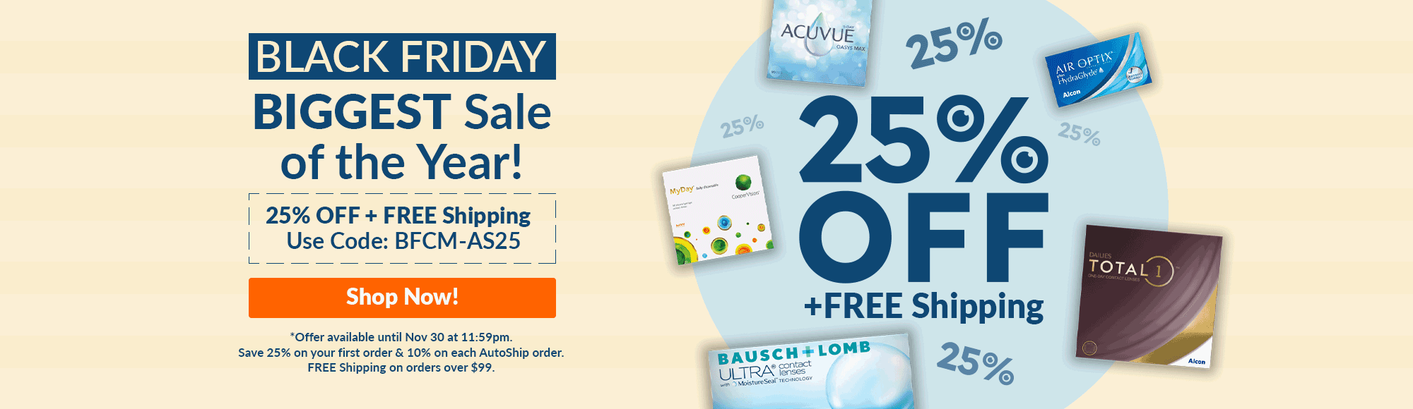 Black Friday 25% OFF + FREE Shipping